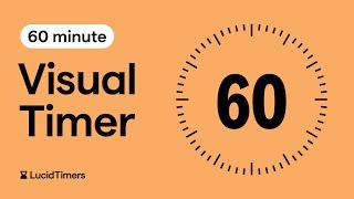 60 Minute | 1 hour Visual Countdown Timer | For Focus, Parents, Workout, Children, Classroom, ADHD