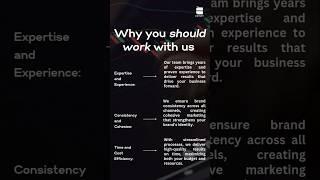 ENTWY Why you should work with us  #BrandExperience#MarketingExcellence#ExpertTeam#BusinessGrowth