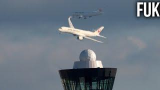 Left Circuit Landing at Fukuoka Airport Japan Airlines A350