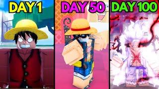 Spending 100 Days as GEAR 5 LUFFY in Fruit Battlegrounds - Roblox