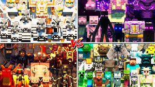 HEAVEN vs OVERWORLD vs END vs NETHER Mobs TOURNAMENT in Minecraft Mob Battle