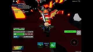 Playing dragons den easy mode with my friend! (Blade quest Roblox)