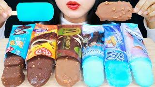 ASMR CHOCOLATE BLUE ICE CREAM  FEAST POP, MAGNUM ALMOND, CAMPINA FROZEN, KUL KUL BLUEBERRY