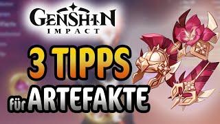 Genshin Impact deutsch | 3 Tipps, um Artefakte richtig zu leveln | Tipps & Tricks