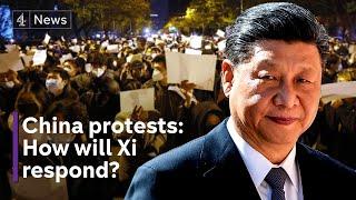 China Covid protests: police turn out in force to tackle ‘white paper’ movement