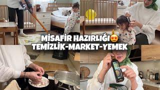 MİSAFİR TEMİZLİĞİ YAPIYORUM, MARKETTEN NE ALDIM?, YEMEK ÖN HAZIRLIĞI