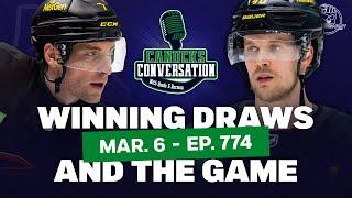 Pettersson wins a bunch of faceoffs ft. Bob "The Moj" Marjanovich | Canucks Conversation Live