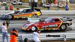 CHI-TOWN HUSTLER OMNI VS FLASHBACK TRANS AM NITRO FUNNY CARS! WORLD SERIES OF DRAG RACING!