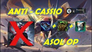 THE ULTIMATE BUILD VS CASSIO??? ASOL 6 PROTECTORS IS TOO STRONG!!! TFT MID SET PATCH