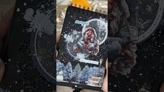 ASMR Scrapbooking | Leave a little sparkle ️️#artjournal #craft #scrapbookwithme #snow #snowman