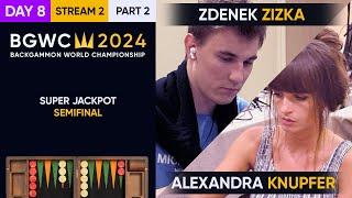 Backgammon World Championship 2024 - DAY 8, Stream 2 P2 - Super Jackpot Semifinals