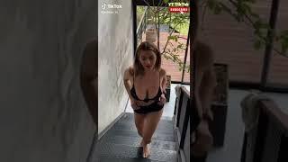 No Bra Challenge - CoCoMo 2022: Not wearing a bra bouncing Boobs without bra girl l #shorts #tiktok