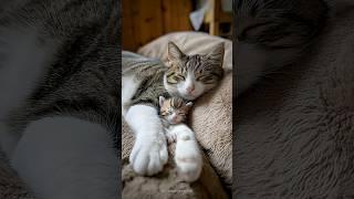 A Mother Cat Wraps Her Arms Around Her Little One — This Moment Says Everything