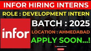 Infor Development Intern | Ahmedabad | 2025 Graduate Leadership Program"