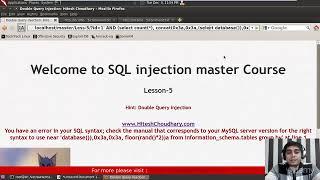 Udemy SQL Injection Master Course : Lecture 17   double query injection at challenge 5