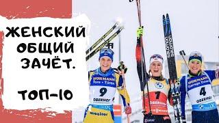 Биатлон. Женский общий зачёт после 5-го этапа КМ. Лидеры женского биатлона.