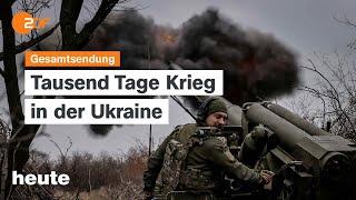 heute 19:00 Uhr vom 19.11.2024 1.000 Tage Ukraine-Krieg, K-Frage bei der SPD, Abschluss G20-Gipfel