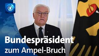 Steinmeier appelliert nach Koalitionsende an Verantwortung aller Beteiligten