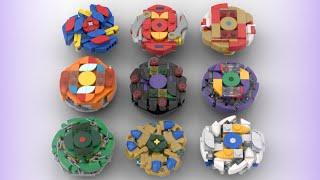 Building EVERY Brickbeyz (BZ-01 - BZ-09) | Lego Beyblade Timelapse