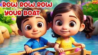 Row Row Row Your Boat with Lyrics | Kids Nursery Rhymes and Songs | kidco show