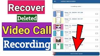 Recovery Deleted Video Call Recording | Recover Video Call Record