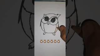 how to draw an  owl||easy owl drawing