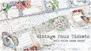 DIY VINTAGE TICKETS | Easy Collage Ideas | Junk Journal Ephemera Tutorial | Easy DIY