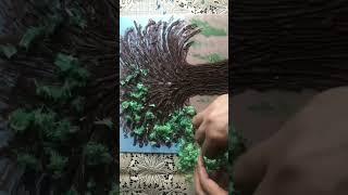 tree with glue and thread