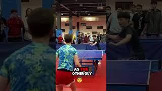 Crazy Action! Exciting Table Tennis Match of Two Young Men with Godly Skills!#shortvideo #shorts