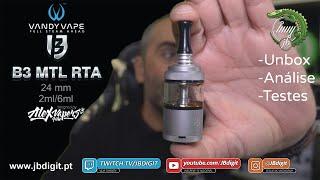 [PT] [SHORT] Vandyvape B3 Berserker V3 24mm 2/6ml - será mais um vencedor? by Alex VapersMD