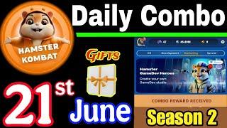 Hamster Kombat GameDev Heroes | 21 June Daily Combo  Season 2