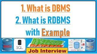 6. What is DBMS & RDBMS with Example?