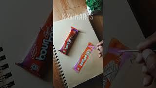 3d drawing of bourbon biscuits 