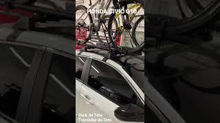 HONDA CIVIC G10 Instalamos o Par de Rack de Teto e 2 Suportes para Bike - Rei das Capotas