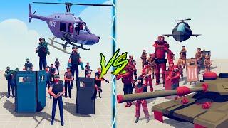 MODERN MILITARY vs MODERN POLICE TEAM - Totally Accurate Battle Simulator TABS