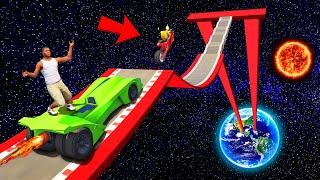 SHINCHAN AND FRANKLIN FOUND A MYSTERIOUS ROAD TO SPACE PARKOUR CHALLENGE AT THEIR HOME GTA 5