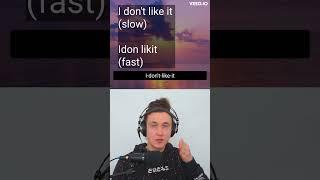 EN / Connected speech / How to say "I don't like it faster/ / #shorts