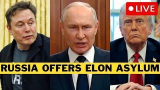  BREAKING: Trump-Musk WAR Escalates As Russia Offers Elon Asylum