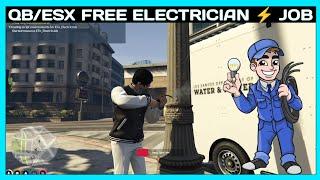 QB/ESX ELECTRICAN  JOB *FREE* | FiveM Roleplay Scripts | FiveM Tutorial 2023 | MJ DEVELOPMENT