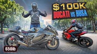 $100,000 Ducati SuperLeggera V4 TRIED TO SMOKE MY BUILT MOTOR BUSA!