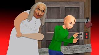 Granny keeps Baldi out of the street. SCP animation