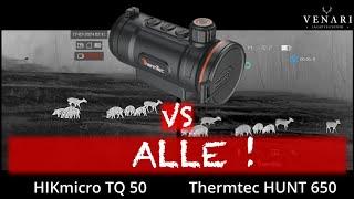 Thermtec HUNT 650 vs Infiray MAH 50, Hikmicro TQ 50 und Pulsar Krypton 2. Wer hat das beste Bild?