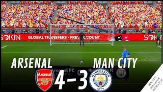 Penalty Shootout • ARSENAL [4 - 3] MANCHESTER CITY | Simulation & Recreation from Video Game