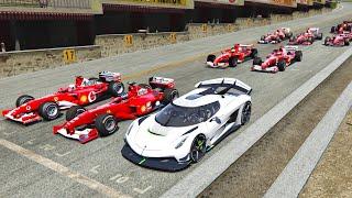 Koenigsegg Jesko vs 2000s Ferrari Cars - Nardo Speed Ring
