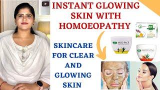 Instant Glowing skin with Homeopathy ॥ Homeopathic Skincare for Clear and Glowing skin #festiveglow