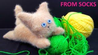 Шьем котёнка из носка за 5 минут. Sew a kitten out of a sock in 5 minutes