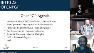 IETF 122: Open Specification for Pretty Good Privacy (OPENPGP) 2025-03-20 08:00