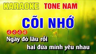 Karaoke Cõi Nhớ Tone Nam nhạc Sống Dễ Hát | Nguyễn Linh