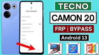 Tecno Camon 20 FRP Bypass Android 13 Without PC | Tecno (CK6) Google Account Bypass | New Method