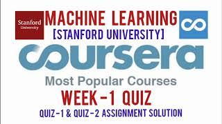 Coursera: Machine Learning [Stanford University] Week 1st Quiz Answers I Andrew Ng Machine learning